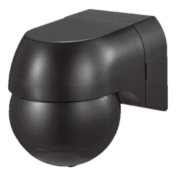 Rörelsesensor PIR 180° 400W/230V IP44 svart