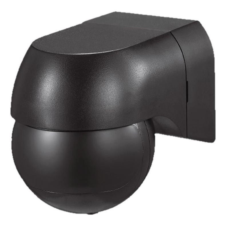 Rörelsesensor PIR 180° 400W/230V IP44 svart