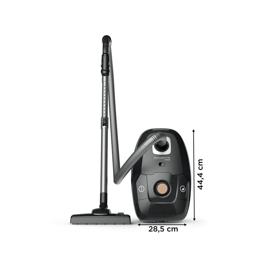 Rowenta - Dammsugare med påse GRÖN FORCE EFFITECH ECO TOTAL CLEAN 400W/230V svart