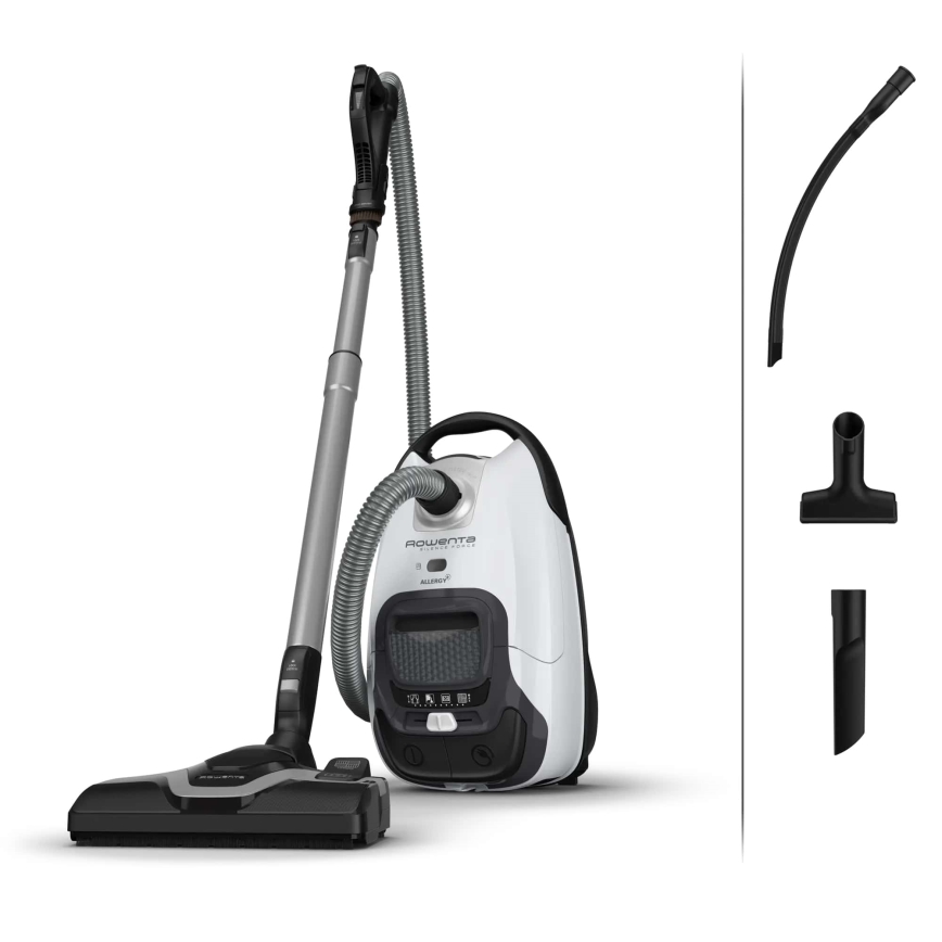 Rowenta - Dammsugare med påse SILENCE FORCE ALLERGY+ 4,5l 400W/230V svart/vit