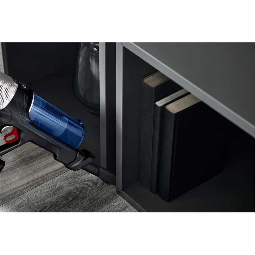 Rowenta - Skaftdammsugare med mopp X-FORCE FLEX ANIMAL AQUA AUTO 04.01.2001 250W/25,2V 2500 mAh svart/blå