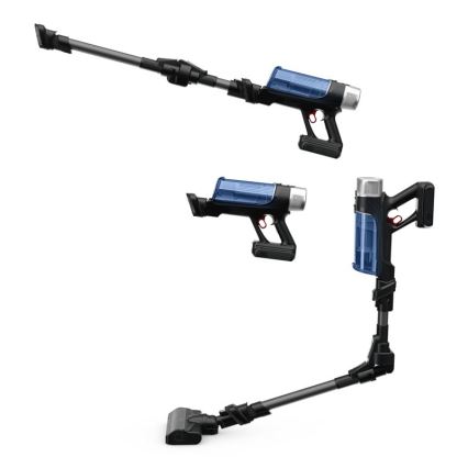 Rowenta - Skaftdammsugare med mopp X-FORCE FLEX ANIMAL AQUA AUTO 04.01.2001 250W/25,2V 2500 mAh svart/blå
