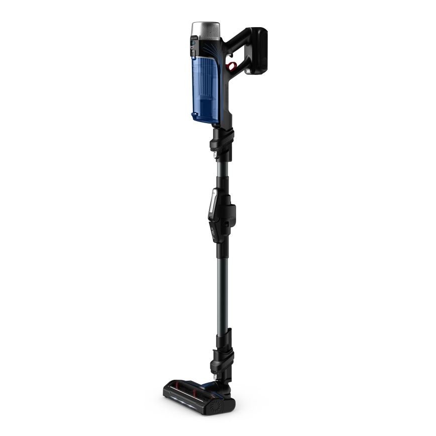 Rowenta - Skaftdammsugare med mopp X-FORCE FLEX ANIMAL AQUA AUTO 04.01.2001 250W/25,2V 2500 mAh svart/blå