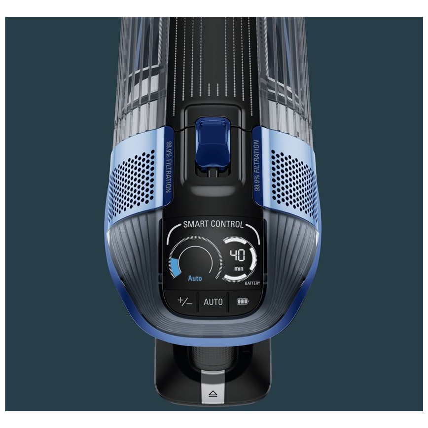 Rowenta - Skaftdammsugare med mopp X-FORCE FLEX ANIMAL AQUA AUTO 3i1 480W/32,4V 2500 mAh blå