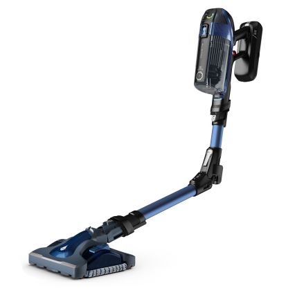 Rowenta - Skaftdammsugare med mopp X-FORCE FLEX ANIMAL AQUA AUTO 3i1 480W/32,4V 2500 mAh blå