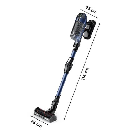 Rowenta - Skaftdammsugare med mopp X-FORCE FLEX ANIMAL AQUA AUTO 3i1 480W/32,4V 2500 mAh blå