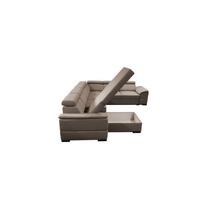 Bäddbar hörnsoffa i U-form med förvaringsutrymme GRANADA beige