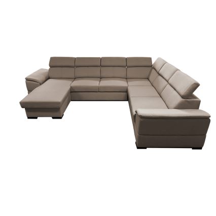 Bäddbar hörnsoffa i U-form med förvaringsutrymme GRANADA beige