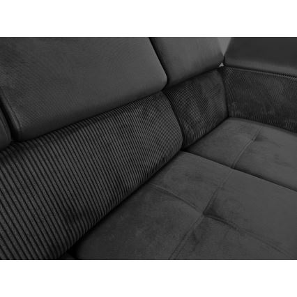 U-soffa med universal hörn och förvaringsutrymme SALVADA mörkgrå
