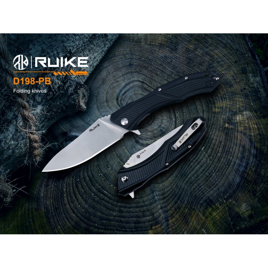 Ruike RUD198PB - Vikbar fickkniv 23,1 cm svart