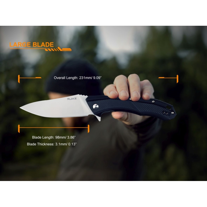 Ruike RUD198PB - Vikbar fickkniv 23,1 cm svart