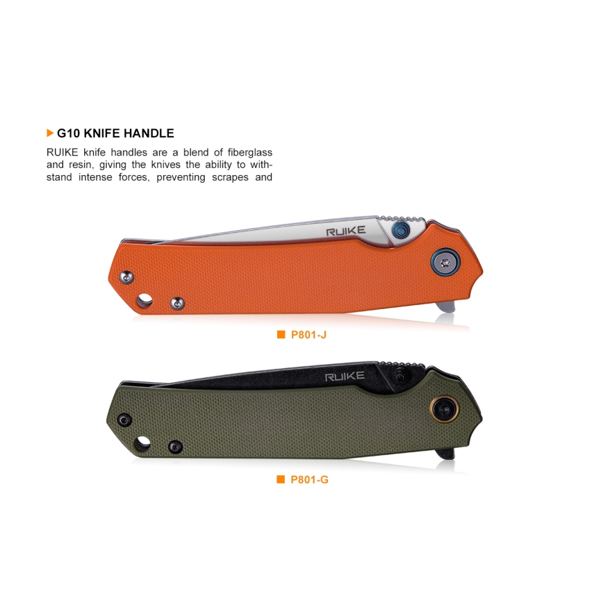 Ruike RUP801G - Vikbar fickkniv 20 cm grön