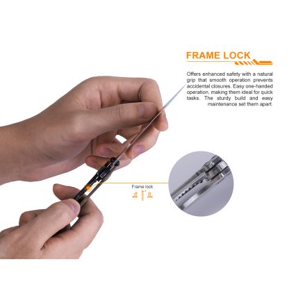 Ruike RUP801SB - Vikbar fickkniv 20 cm grå