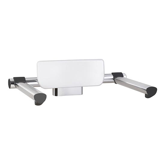 Ryggstöd 60x18,5 cm silver/vit