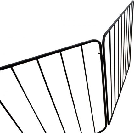 Säkerhetsbarriär för öppen spis 74x280 cm svart