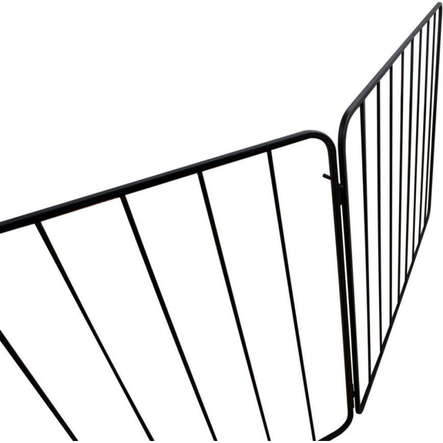 Säkerhetsbarriär för öppen spis 74x280 cm svart