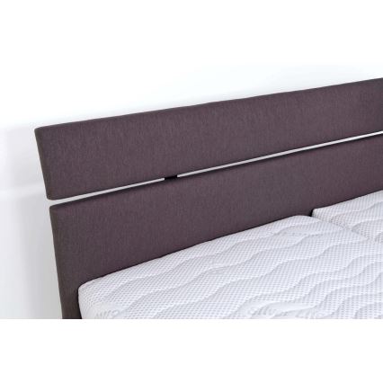 Säng med stoppning och förvaringsutrymme utan madrass ALIS 160x200 cm brunt
