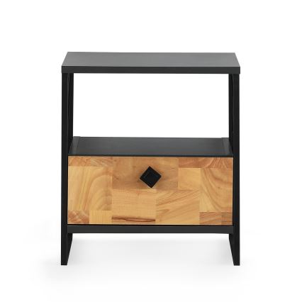 Sängbord ALTUNIZADE 50x45 cm svart/brun