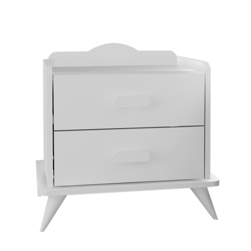 Sängbord ANDAZ 58,6x60 cm vit
