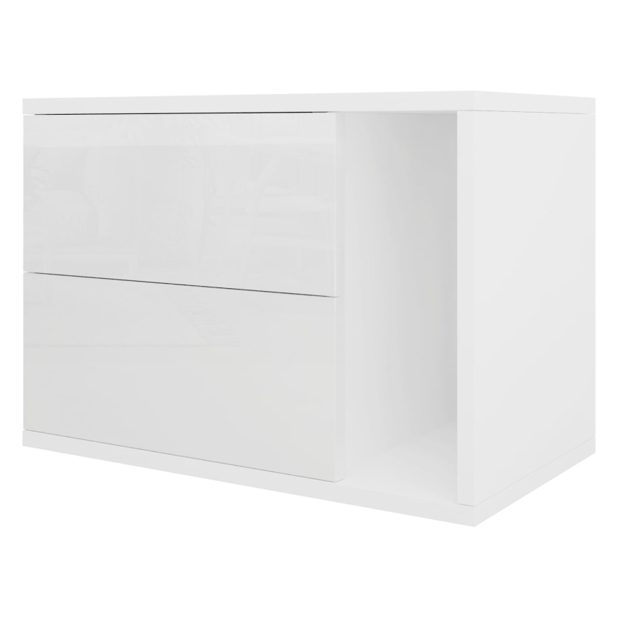 Sängbord BECE 40x57 cm vit