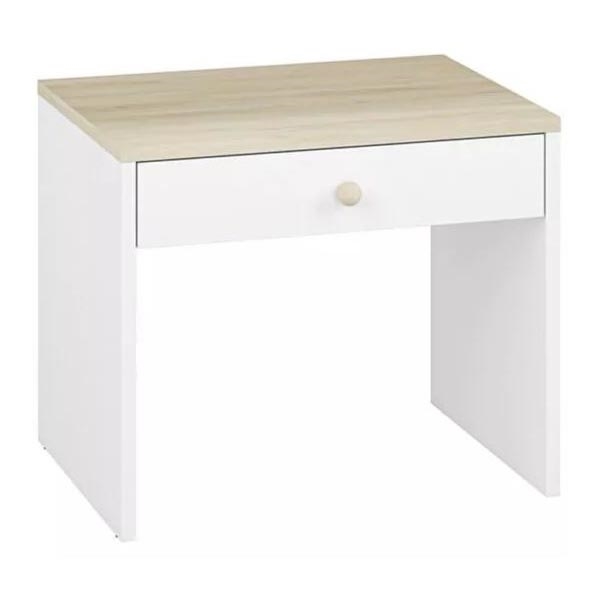 Sängbord BUBO 58x69 cm vit/beige