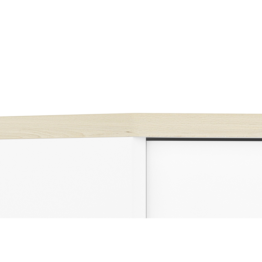 Sängbord BUBO 58x69 cm vit/beige