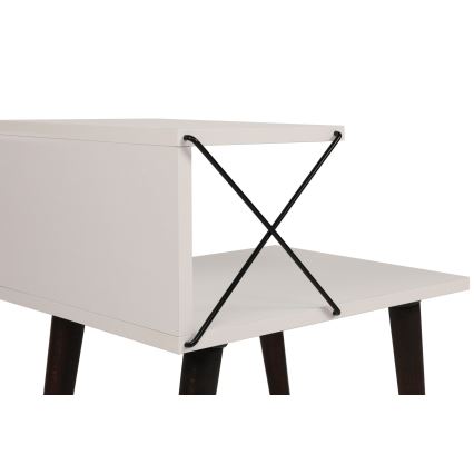 Sängbord CROSS 55x50 cm vit