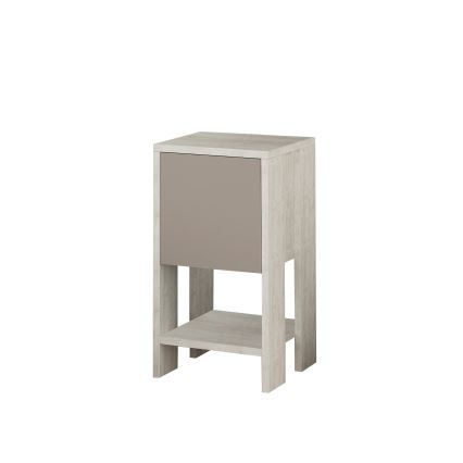 Sängbord EMA 55x30 cm vit/beige