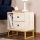 Sängbord GLIMMER 50x45,2 cm beige/guld