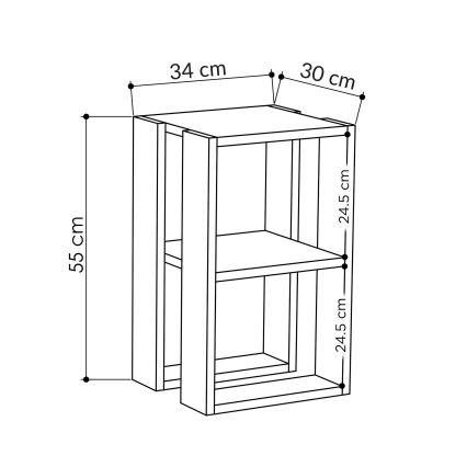 Sängbord LONIE 55x30 vit