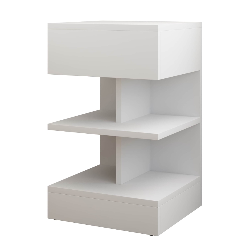 Sängbord OBENITA 65x39 cm vit