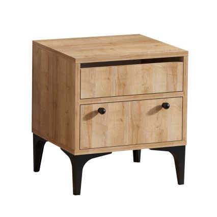 Sängbord ORABELLA 51x45 cm brun