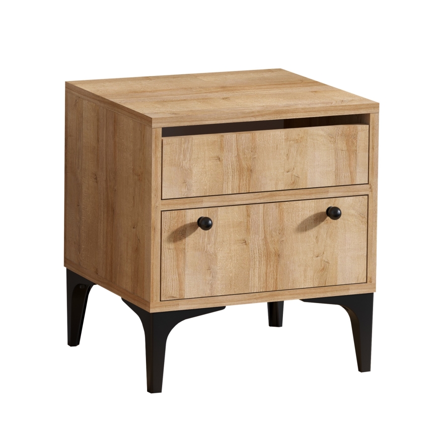 Sängbord ORABELLA 51x45 cm brun