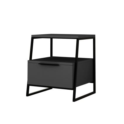 Sängbord PAL 50x45 cm svart/antracit