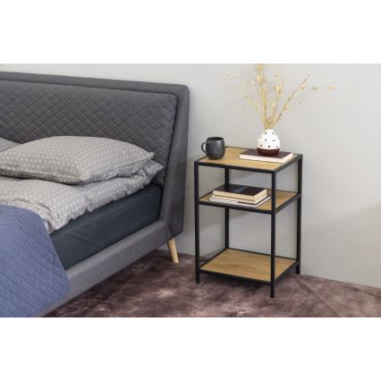 Sängbord SARON ek/svart