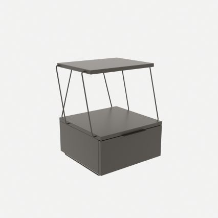Sängbord TEKOBA 52x42 cm antracit