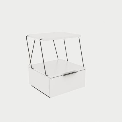 Sängbord TEKOBA 52x42 cm vit