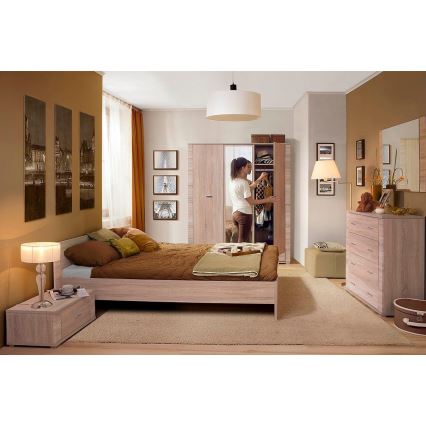 Sängbord THEMO 29x63 cm brun