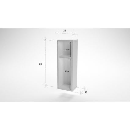 Sängbord TURRA 65x20 cm vit