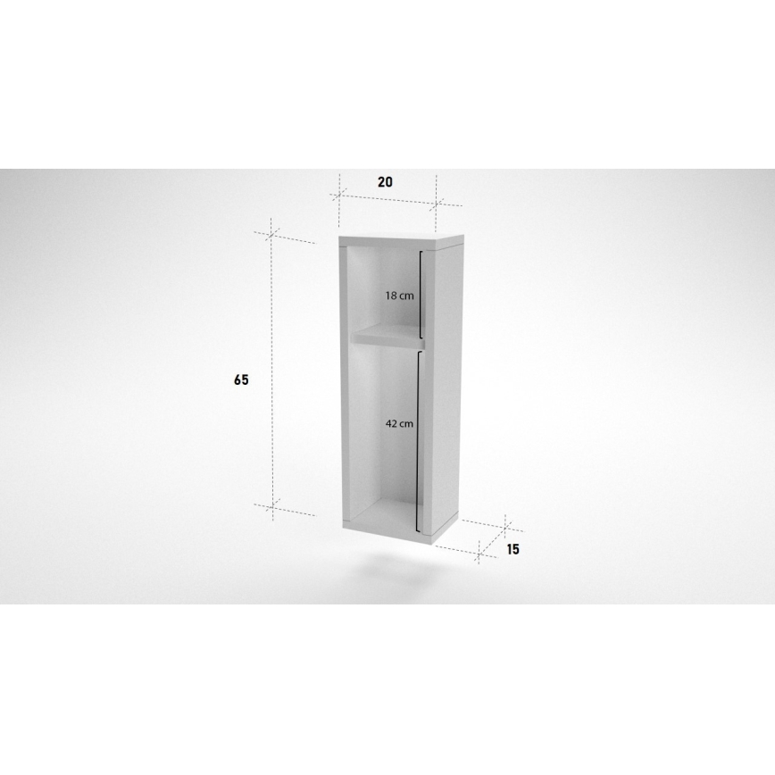 Sängbord TURRA 65x20 cm vit