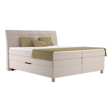 Sängbotten med madrass BEA 180x200 cm beige