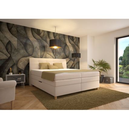 Sängbotten med madrass BEA 180x200 cm beige