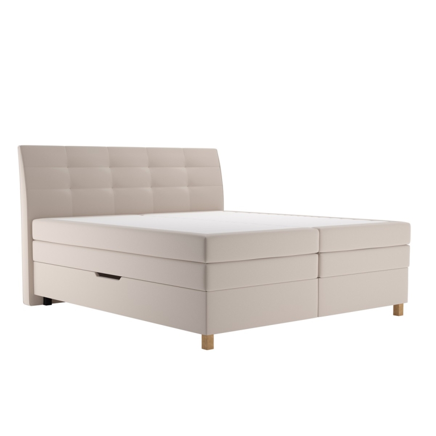 Sängbotten med madrass BEA 180x200 cm beige
