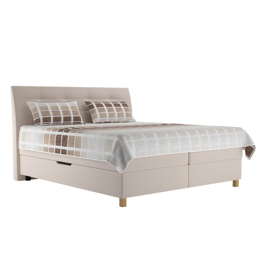 Sängbotten med madrass BEA 180x200 cm beige