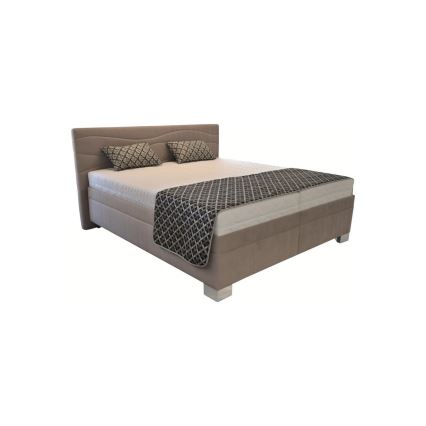 Sängstomme WINDSOR 180x200 cm, tygklädd, beige (utan madrass)
