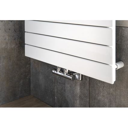 Sapho - Anslutningssats för TWIN-ventiler, mittanslutning, polerad krom