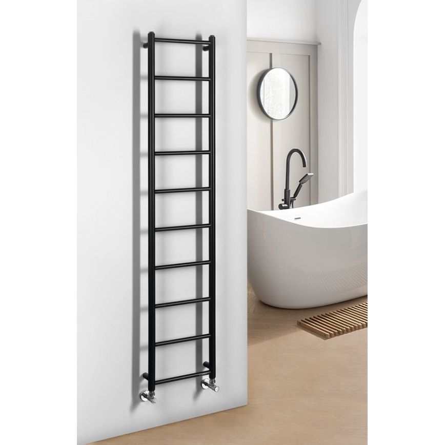 Sapho - Badrumsradiator DINA 334W 35x168 cm matt svart