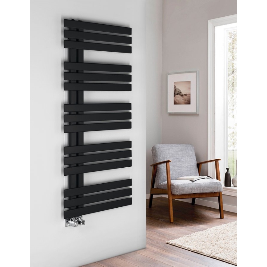 Sapho - Badrumsradiator SILVANA 561W/230V 50x123 cm matt svart