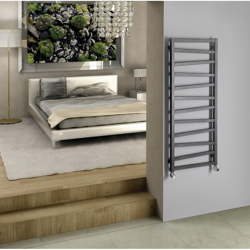 Sapho - Badrumsradiator ZIG 490W/230V 50x133 cm antracit