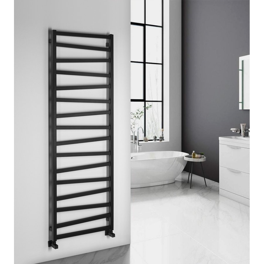 Sapho - Badrumsradiator ZIG 824W/230V 60x181 cm svart
